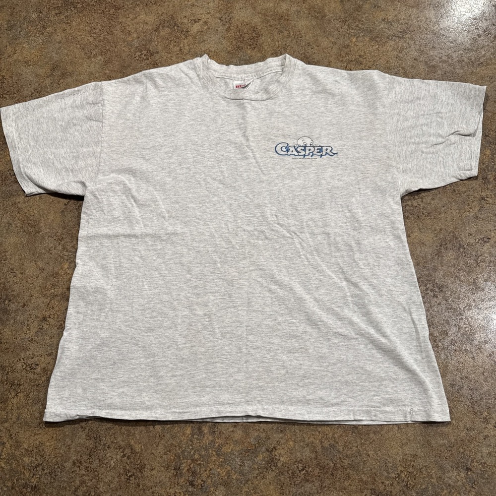 Vintage 1995 Casper The Friendly Ghost Movie Gray T-Shirt Sz XL Single Stitch